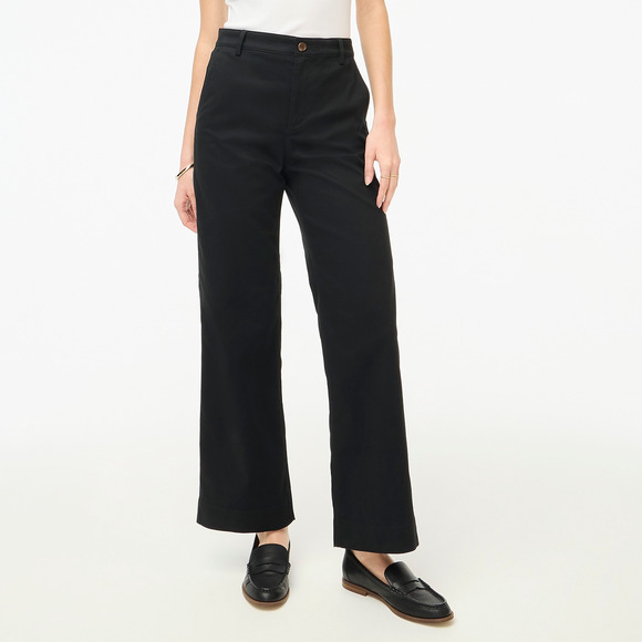 J.Crew Factory Wide-leg chino pant 10 - Picture 1 of 2